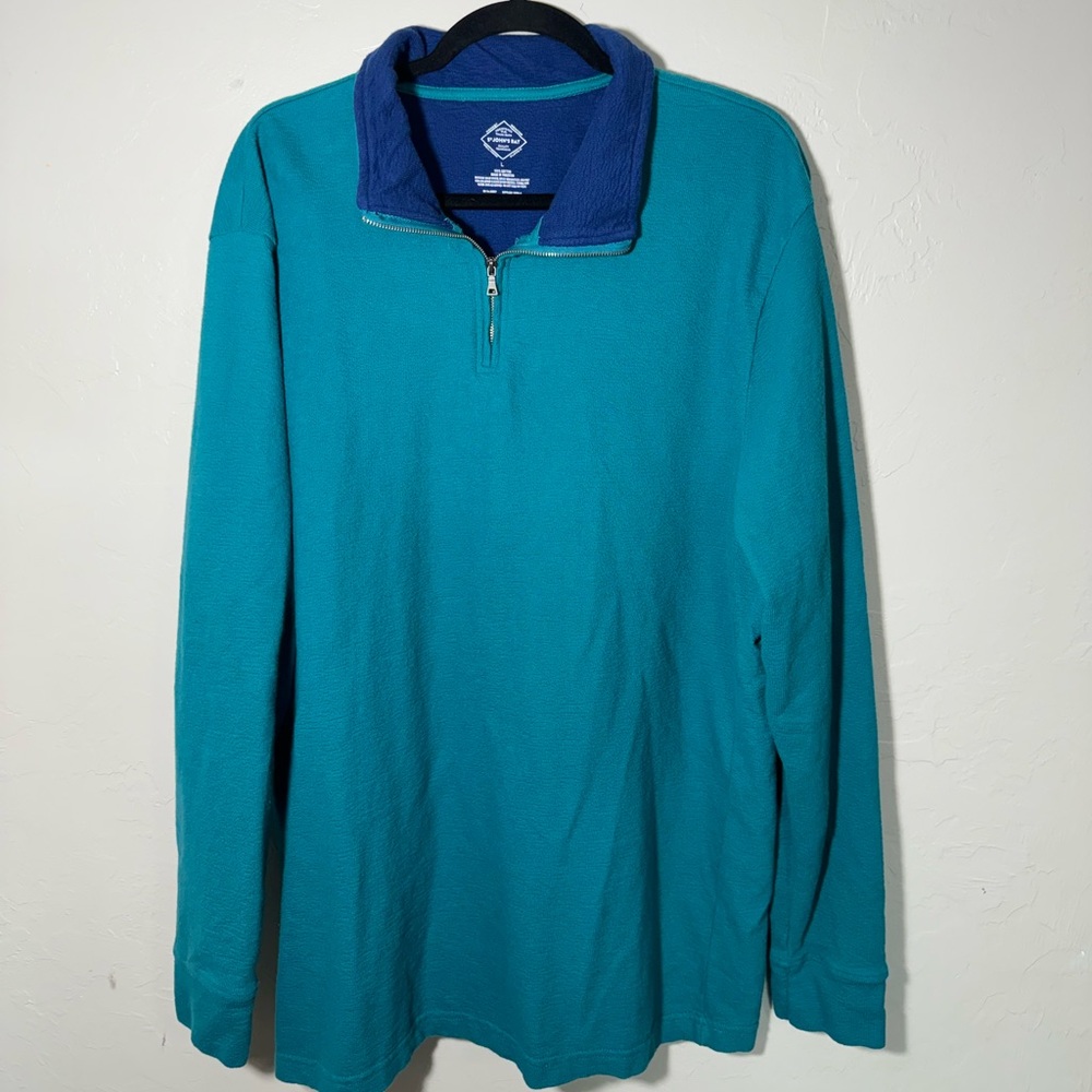 Vintage Turquoise 1/4 Zip St. John’s Bay Large